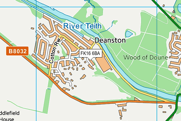 FK16 6BA map - OS VectorMap District (Ordnance Survey)