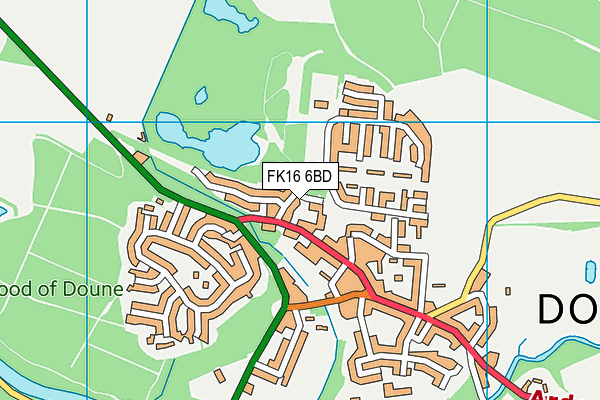 FK16 6BD map - OS VectorMap District (Ordnance Survey)