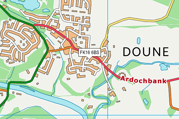 FK16 6BS map - OS VectorMap District (Ordnance Survey)