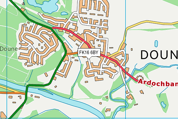 FK16 6BY map - OS VectorMap District (Ordnance Survey)