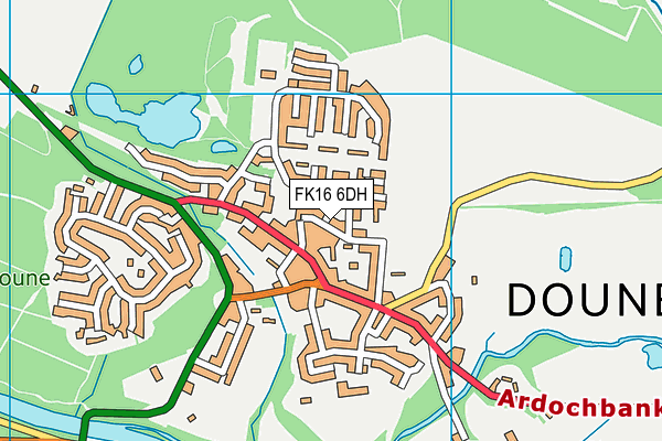 FK16 6DH map - OS VectorMap District (Ordnance Survey)