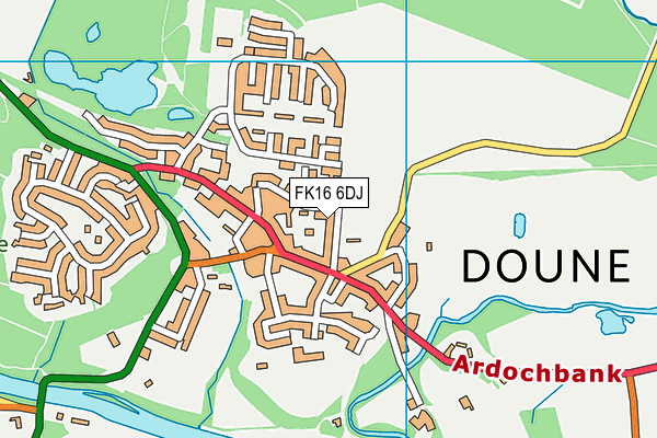 FK16 6DJ map - OS VectorMap District (Ordnance Survey)