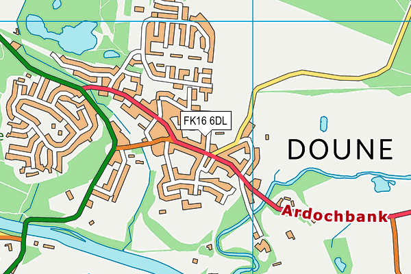 FK16 6DL map - OS VectorMap District (Ordnance Survey)