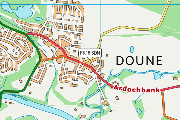 FK16 6DN map - OS VectorMap District (Ordnance Survey)