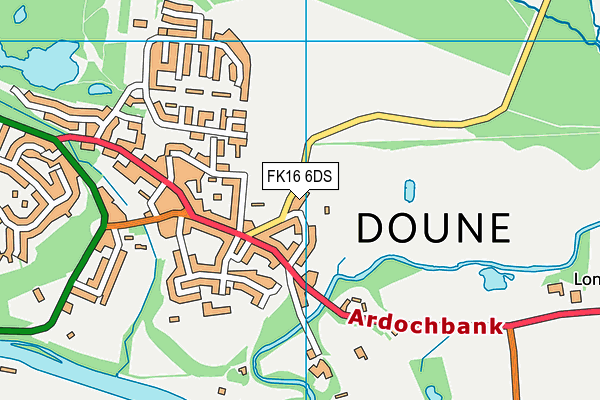 FK16 6DS map - OS VectorMap District (Ordnance Survey)