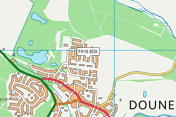 FK16 6DX map - OS VectorMap District (Ordnance Survey)