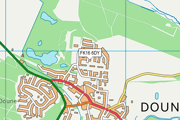 FK16 6DY map - OS VectorMap District (Ordnance Survey)