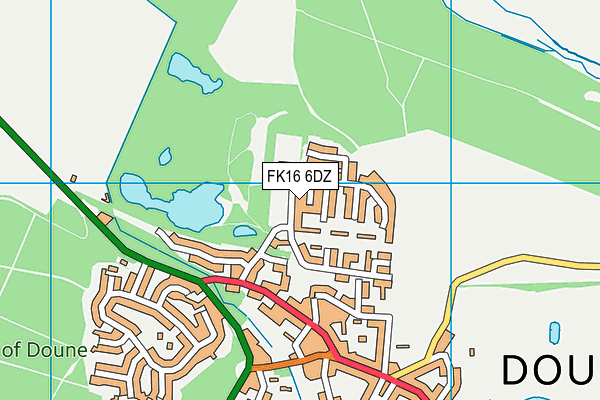 FK16 6DZ map - OS VectorMap District (Ordnance Survey)