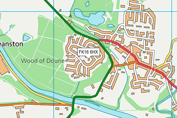 FK16 6HX map - OS VectorMap District (Ordnance Survey)