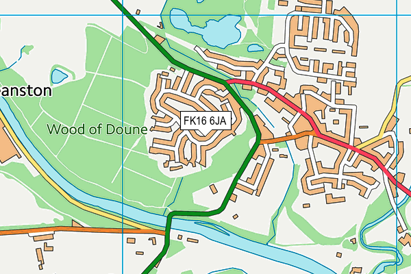 FK16 6JA map - OS VectorMap District (Ordnance Survey)