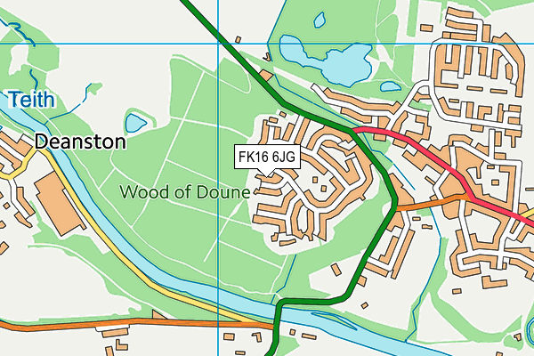 FK16 6JG map - OS VectorMap District (Ordnance Survey)