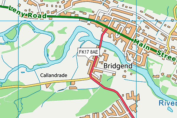 FK17 8AE map - OS VectorMap District (Ordnance Survey)