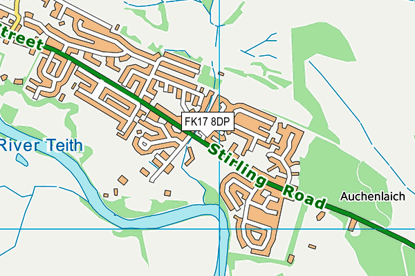 FK17 8DP map - OS VectorMap District (Ordnance Survey)