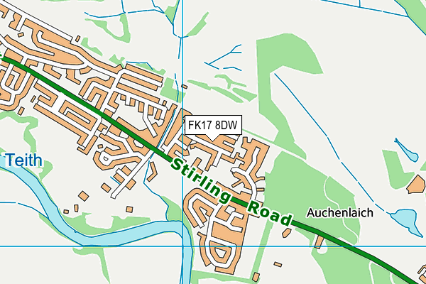 FK17 8DW map - OS VectorMap District (Ordnance Survey)