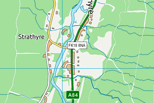 FK18 8NA map - OS VectorMap District (Ordnance Survey)