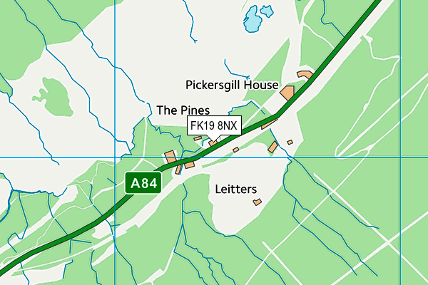 FK19 8NX map - OS VectorMap District (Ordnance Survey)