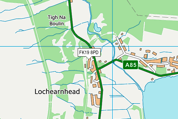 FK19 8PD map - OS VectorMap District (Ordnance Survey)