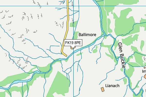 FK19 8PE map - OS VectorMap District (Ordnance Survey)