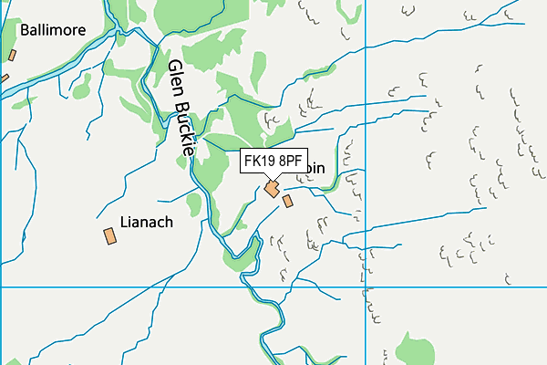 FK19 8PF map - OS VectorMap District (Ordnance Survey)