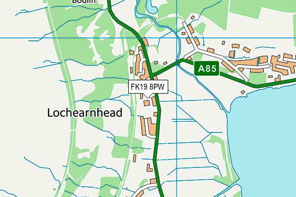 FK19 8PW map - OS VectorMap District (Ordnance Survey)