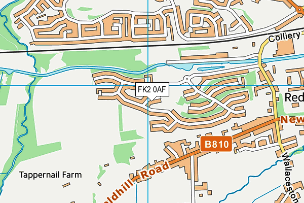 FK2 0AF map - OS VectorMap District (Ordnance Survey)