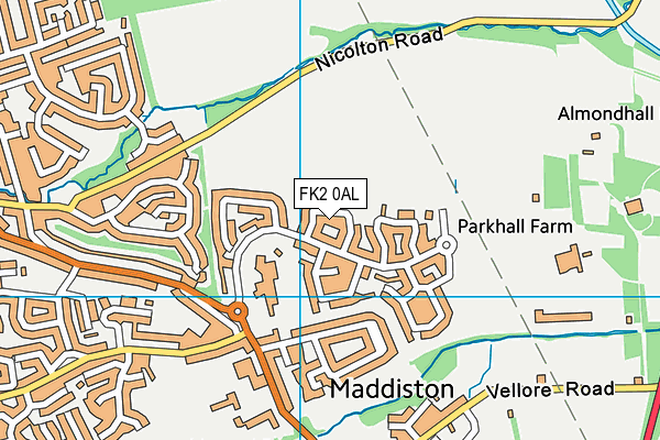 FK2 0AL map - OS VectorMap District (Ordnance Survey)