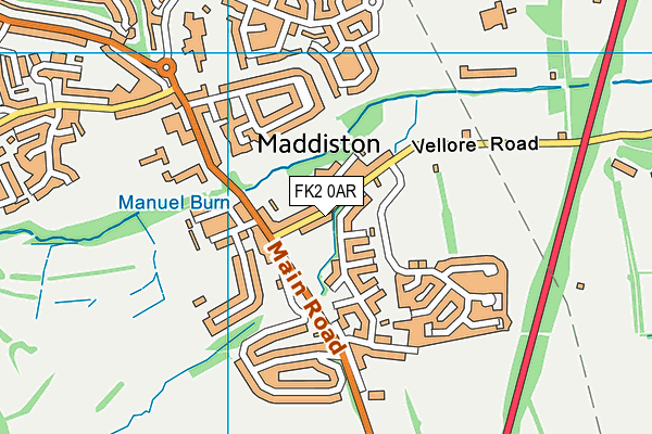 FK2 0AR map - OS VectorMap District (Ordnance Survey)