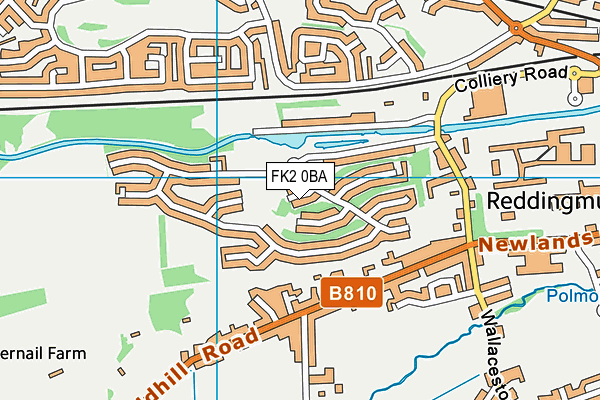 FK2 0BA map - OS VectorMap District (Ordnance Survey)