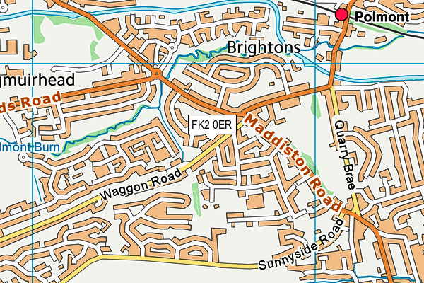 FK2 0ER map - OS VectorMap District (Ordnance Survey)