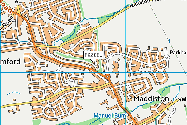 FK2 0EU map - OS VectorMap District (Ordnance Survey)