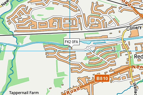 FK2 0FA map - OS VectorMap District (Ordnance Survey)