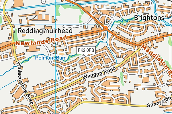 FK2 0FB map - OS VectorMap District (Ordnance Survey)