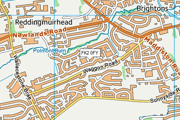 FK2 0FY map - OS VectorMap District (Ordnance Survey)