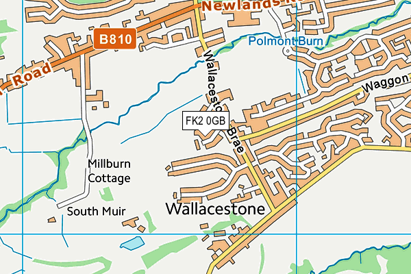 FK2 0GB map - OS VectorMap District (Ordnance Survey)