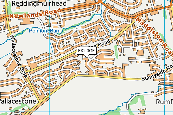 FK2 0GF map - OS VectorMap District (Ordnance Survey)
