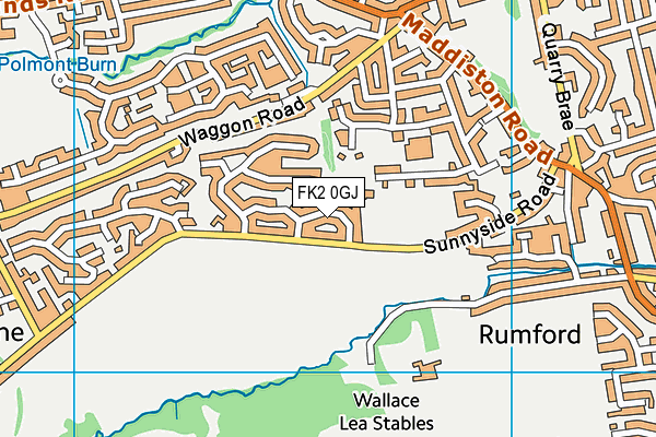 FK2 0GJ map - OS VectorMap District (Ordnance Survey)