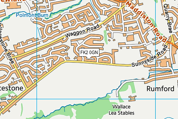 FK2 0GN map - OS VectorMap District (Ordnance Survey)