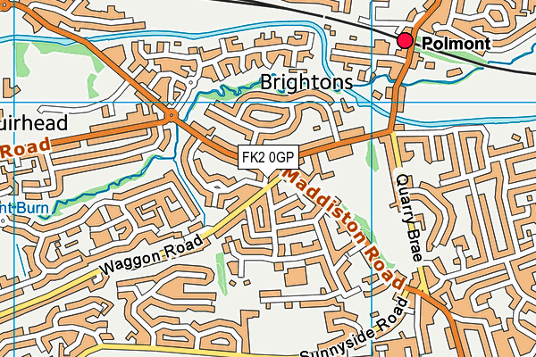FK2 0GP map - OS VectorMap District (Ordnance Survey)