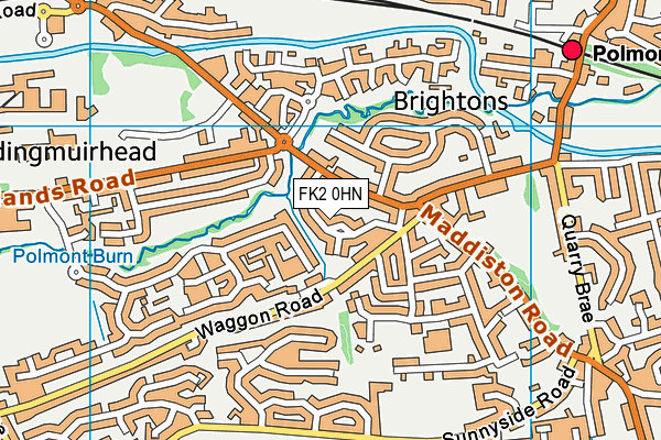 FK2 0HN map - OS VectorMap District (Ordnance Survey)