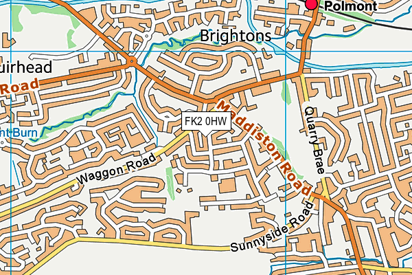FK2 0HW map - OS VectorMap District (Ordnance Survey)
