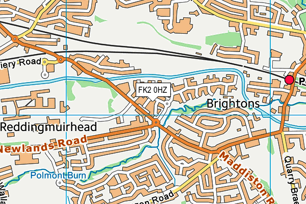 FK2 0HZ map - OS VectorMap District (Ordnance Survey)