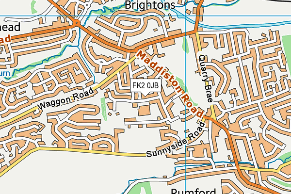 FK2 0JB map - OS VectorMap District (Ordnance Survey)