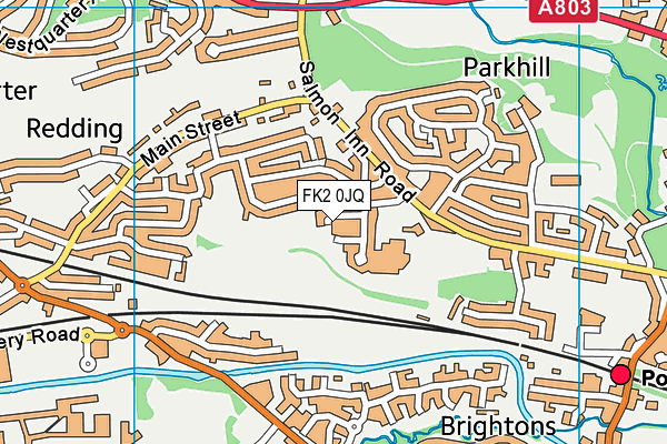 FK2 0JQ map - OS VectorMap District (Ordnance Survey)