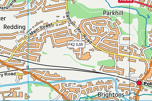 FK2 0JW map - OS VectorMap District (Ordnance Survey)