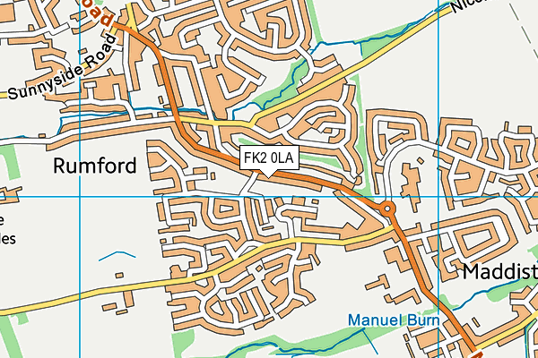 FK2 0LA map - OS VectorMap District (Ordnance Survey)