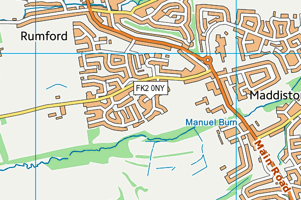 FK2 0NY map - OS VectorMap District (Ordnance Survey)
