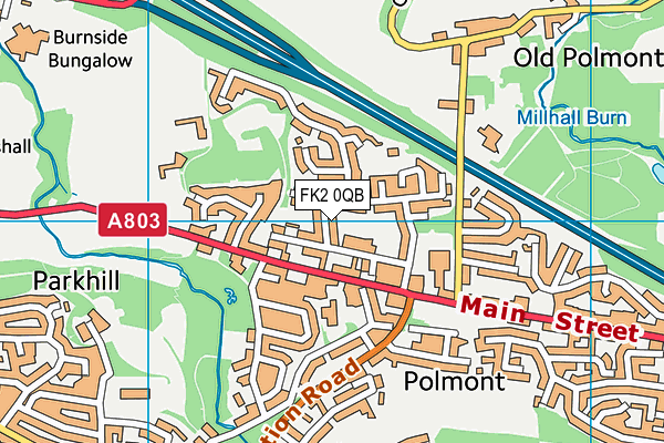 FK2 0QB map - OS VectorMap District (Ordnance Survey)
