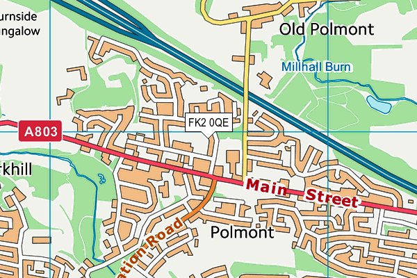 FK2 0QE map - OS VectorMap District (Ordnance Survey)