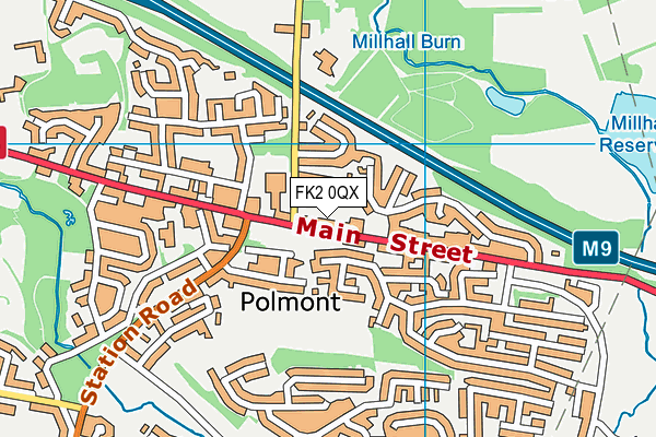 FK2 0QX map - OS VectorMap District (Ordnance Survey)