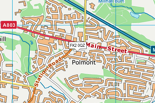 FK2 0QZ map - OS VectorMap District (Ordnance Survey)